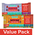 Timios 100% Natural & Healthy Energy Bars - Berry + Nutty (4+ Years, 2x30G) Combo 2 Items