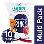 Timios Snacks - Rings, Tomato & Cheese, 2+ Years, Natural & Healthy 10x30 g Multipack