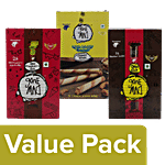 Gone mad Choco Wafer Sticks - Chocolate + Strawberry + Cashew Mithai Stick, 288 g Combo 3 Items