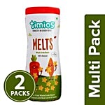 Timios Snacks - Melts, Carrot & Cumin, 9+ Months, Natural & Healthy 2x50 g Multipack