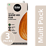 Raw Pressery Almond Milk - Unsweetened 3x1 L Multipack