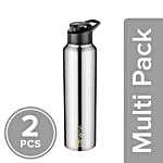 BB Home Frost Stainless Steel Bottle With Sipper Cap - Steel Mirror Finish, PXP 1004 DQ 2x1 L Multipack