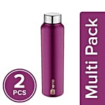 BB Home Frost Stainless Steel Bottle With Steel Cap - Purple, PXP 1004 DV 2x1 L Multipack