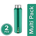 BB Home Frost Stainless Steel Bottle With Steel Cap - Turquoise Colour, PXP 1004 DV 2x1 L Multipack