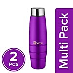 BB Home Aqua Stainless Steel Bottle With Steel Cap - Purple, PXP 1003 DV 2x1 L Multipack