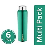 BB Home Frost Stainless Steel Bottle With Steel Cap - Turquoise Colour, PXP 1004 DV 6x1 L Multipack