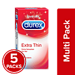 Durex Condoms - Extra Thin 5x10's pack Multipack