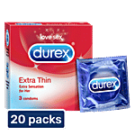 Durex Condoms - Extra Thin 20x3's pack Multipack