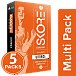 Skore Dotted & Coloured Condoms - Orange Flavoured 5x10's pack Multipack