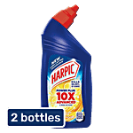 Harpic Disinfectant Toilet Cleaner Liquid - Lemon, Removes Dirt & Stains 2x500 ml Multipack
