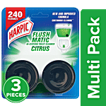 Harpic Flushmatic In-Cistern Toilet Cleaner Block - Citrus 100 g (Pack of 3)