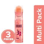 Engage Bodylicious Deodorant Spray - Blush, For Women 3x150 ml (Multipack)