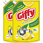 Giffy Dishwash Gel - Lemon & Active Salt 2x900 ml Multipack