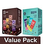 Yoga Bar Protein Variety Bar 60G Pack of 6 + Breakfast Protein Variety Bar 50G Pack of 6 Combo 2 Items