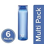 Cello H2O Unbreakable Water Bottle - Blue 6x1 L Multipack