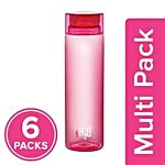 Cello H2O Unbreakable Water Bottle - Pink 6x1 L Multipack