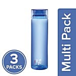 Cello H2O Unbreakable Water Bottle - Blue 3x1 L Multipack