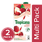 Tropicana Fruit Juice - Delight, Litchi 2x1 L Multipack