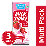mother dairy Milk Shake - Strawberry 3x200 ml Carton Multipack