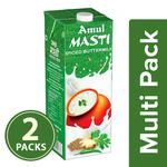 Amul Masti Buttermilk - Spice 2x1 L Multipack