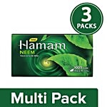Hamam  Soap Bar - Neem Tulsi and Aloevera 3x150 g Multipack