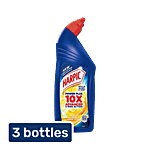 Harpic Disinfectant Toilet Cleaner Liquid - Lemon, Removes Dirt & Stains 1x3 L Multipack