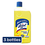 Lizol Disinfectant Surface & Floor Cleaner Liquid - Citrus 3 x 1L Multipack