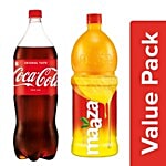 bb Combo Maaza Mango Drink 1.2 lt Pet Bottle + Coca Cola Soft Drink 1.75 L Bottle Combo 2 Items