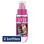 Livon Serum Anti-frizz Serum - For All Hair Types, Damage Protection, With Vitamin E & Argan Oil 2x100 ml (Multipack)