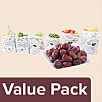 bb Combo Clean Planet Veggie & Fruit Storage Bag For Fridge 6pcs+Fresho Dates-Kimia 500 g Combo 2 Items