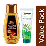 bb Combo Dabur Almond Hair Oil 500 ml + Himalaya Purifying Neem Face Wash 150 ml Combo 2 Items