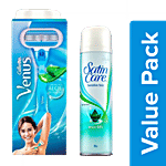 Gillette Venus Hair Removal Razor For Women 1 pc + Shave Gel - Sensitive Skin 195 g Combo 2 Items
