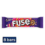 Cadbury Fuse Peanut & Caramel Filled Chocolate Bar 8x43 g (Multipack)
