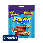 Cadbury Perk Mini Treats Chocolate Coated Wafer Bars 2x115.5 g (Multipack)