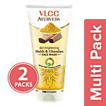 Vlcc Ayurveda Skin Brightening Haldi & Chandan Face Wash 2x100 ml Multipack