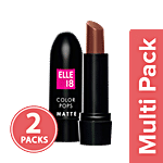 Lakme Elle 18 Color Pop Matte Lip Colour 2x4.3 g Belgian Brown Multipack
