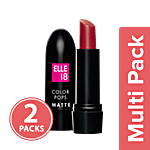 Lakme Elle 18 Color Pop Matte Lip Colour 2x4.3 g Code Red Multipack
