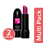 Lakme Elle 18 Color Pop Matte Lip Colour 2x4.3 g Grape Riot Multipack