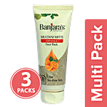Banjara's Multani Mitti + Orange Face Pack 3x50 g Tube Multipack