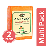 Aloe Veda Moisturising Bathing Bar - Citrus With Lemon Grass Oil 2x100 g Multipack
