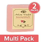 Aloe Veda Moisturising Bathing Bar - Wild Rose With Basil Extracts 2x100 g Multipack