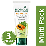 BIOTIQUE Papaya Visibly Ageless Scrub Wash For All Skin Types 3x50 ml Multipack