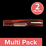 Roots Brown Pocket Comb With Clip - 49 2x1 pc Multipack