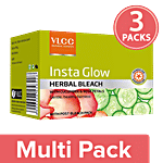 Vlcc Insta Glow Herbal Bleach - Salon Series 3x27 g Multipack