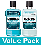 Listerine Mouthwash - Cool Mint 250 ml + Mouthwash - Cool Mint, Mild Taste 250 ml Combo 2 Items