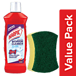 bb Combo Harpic Bathroom Cleaning Liquid-Floral 500ml+Scotch Brite Scrub Sponge Large 1pc Combo 2 Items