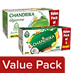 Chandrika  Ayurvedic Soap 125 gm (Pack of 6) + Glycerine Soap 125 g Pack of 6 Combo (2 Items)