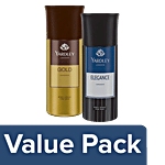 Yardley London Elegance Deodorant - For Men 150 ml + Gold Deodorant - For Men 150 ml Combo (2 Items)
