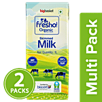 fresho! Organic Certified Organic Skimmed UHT Milk 2X1 L (Multipack)