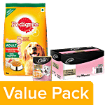 bb Combo Pedigree Vegetarian (Adult) Dogs 3 kg + Cesar Gourmet Meal (Adult) 70 g 16 Packs Combo 2 Items